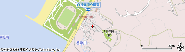 愛知県田原市白谷町谷津周辺の地図