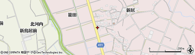 愛知県豊橋市老津町新居102周辺の地図