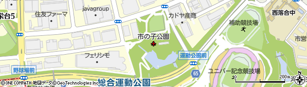 市の子公園周辺の地図