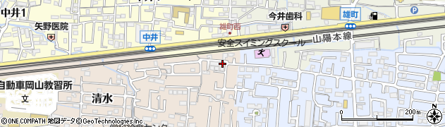 岡山県岡山市中区清水532周辺の地図