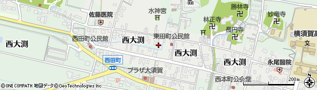 静岡県掛川市横須賀周辺の地図