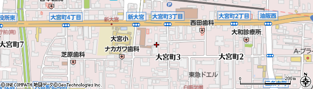 奈良県奈良市大宮町周辺の地図