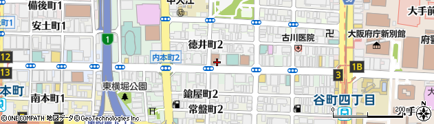 大阪府大阪市中央区内本町2丁目1-14周辺の地図