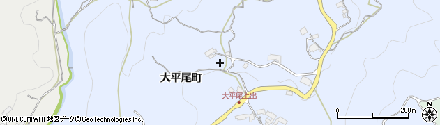 奈良県奈良市大平尾町周辺の地図