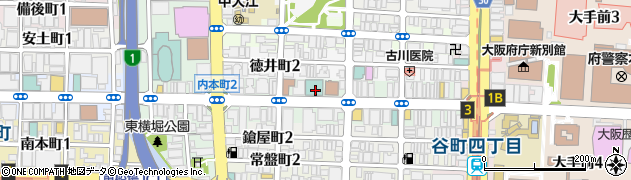 大阪府大阪市中央区内本町2丁目1周辺の地図