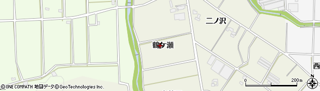 愛知県豊橋市高塚町（鶴ケ瀬）周辺の地図