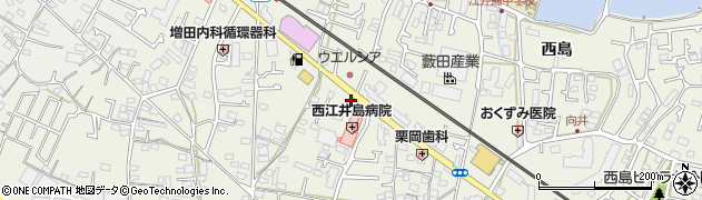 兵庫県明石市大久保町西島724周辺の地図