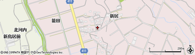 愛知県豊橋市老津町新居152-3周辺の地図