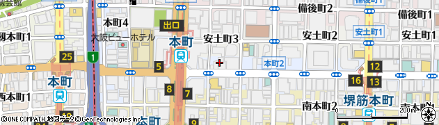 サンマルクカフェ 大阪本町店周辺の地図