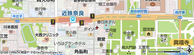 奈良県奈良市東向中町周辺の地図