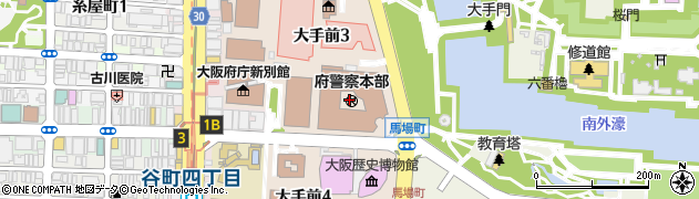 大阪府警察信用組合本店周辺の地図