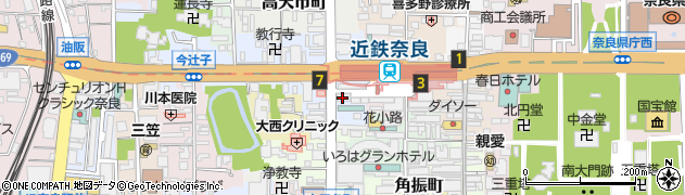 共同通信社奈良支局周辺の地図