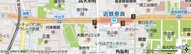 奈良新堀ギター音楽院周辺の地図