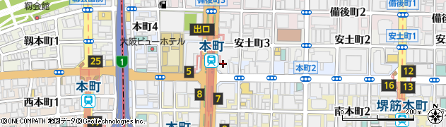 大垣共立銀行大阪支店周辺の地図