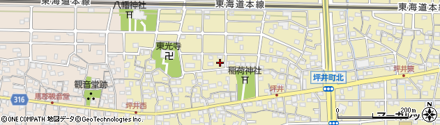 静岡県浜松市西区坪井町周辺の地図