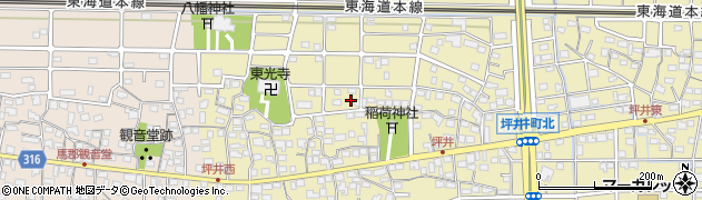 静岡県浜松市中央区坪井町周辺の地図