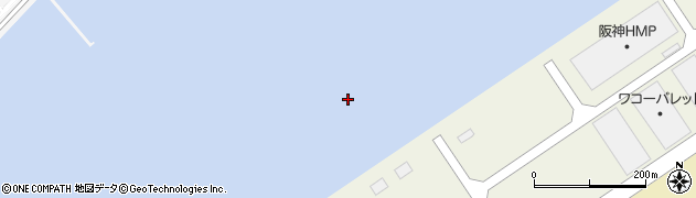 阪神港（尼崎西宮芦屋港）周辺の地図