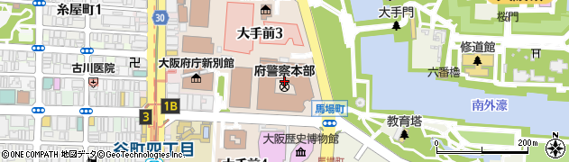 大阪府警察本部悪質商法１１０番周辺の地図