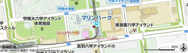 兵庫県神戸市東灘区向洋町中周辺の地図