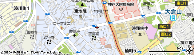 神戸荒田郵便局周辺の地図