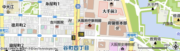 大阪府庁　政策企画部青少年・地域安全室青少年課周辺の地図