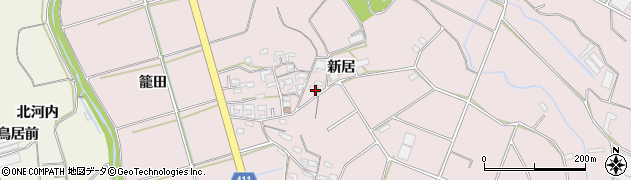 愛知県豊橋市老津町新居156周辺の地図