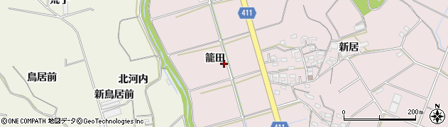 愛知県豊橋市老津町（籠田）周辺の地図