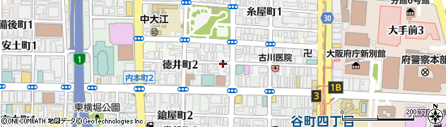 大阪府大阪市中央区徳井町周辺の地図