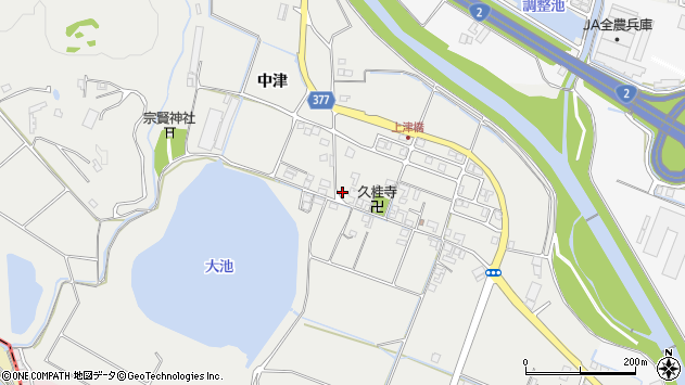 〒651-2257 兵庫県神戸市西区平野町中津の地図