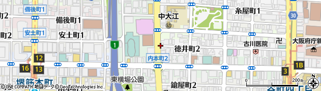 市道天神橋天王寺線周辺の地図