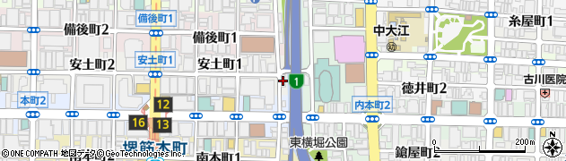 株式会社ヤクルト　大阪ヤクルト販売北浜センター周辺の地図