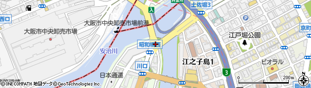 昭和橋西周辺の地図