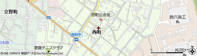 静岡県浜松市中央区西町周辺の地図