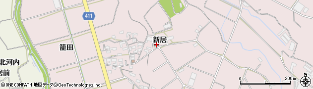 愛知県豊橋市老津町新居166-2周辺の地図