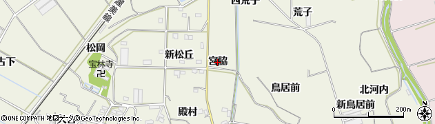 愛知県豊橋市杉山町（宮脇）周辺の地図