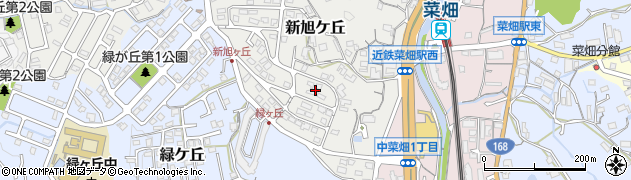 奈良県生駒市新旭ケ丘12周辺の地図