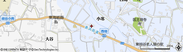 愛知県豊橋市東細谷町（西畑）周辺の地図