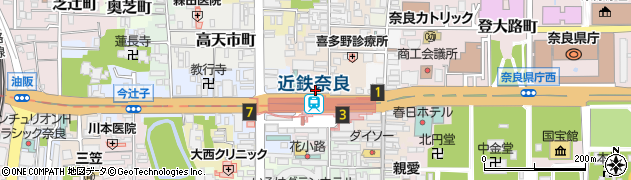 トヨタレンタリース奈良近鉄奈良駅前店周辺の地図