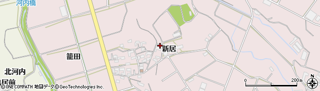 愛知県豊橋市老津町新居158周辺の地図