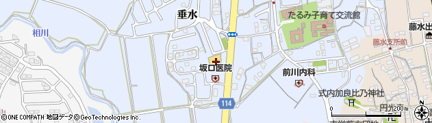三重県津市垂水法周辺の地図