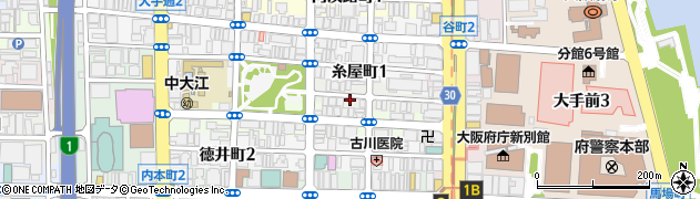 大阪府大阪市中央区北新町周辺の地図