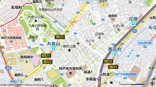 〒650-0017 兵庫県神戸市中央区楠町の地図