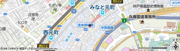 兵庫県神戸市中央区栄町通5丁目周辺の地図