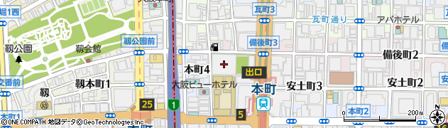 北御堂・津村別院周辺の地図