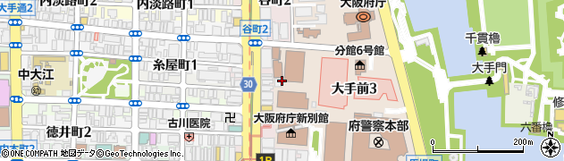 大阪府庁　監査委員事務局周辺の地図