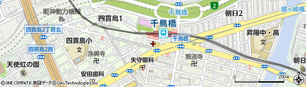 ファミリーマート千鳥橋駅前店周辺の地図