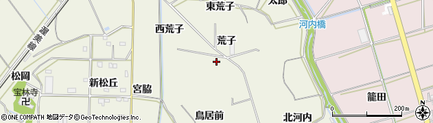 愛知県豊橋市杉山町（荒子）周辺の地図