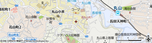 兵庫県神戸市長田区西丸山町1丁目周辺の地図