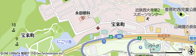 奈良県奈良市宝来町周辺の地図