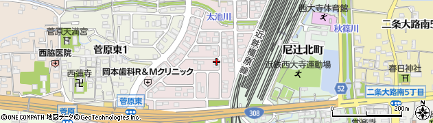 奈良県奈良市横領町周辺の地図